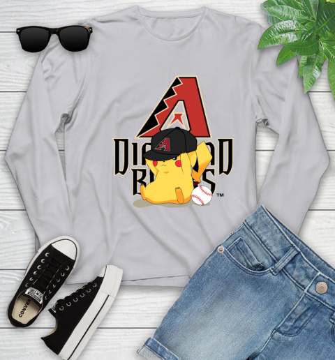 MLB Pikachu Baseball Sports Arizona Diamondbacks Youth Long Sleeve 5