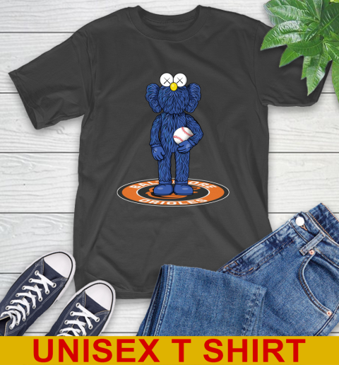 MLB Baseball Baltimore Orioles Kaws Bff Blue Figure Shirt T-Shirt 2