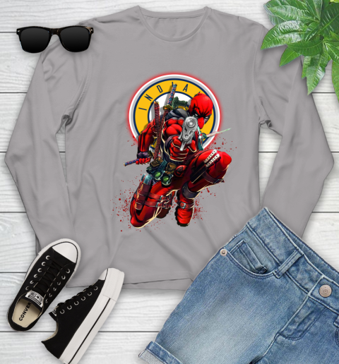 NBA Deadpool Marvel Comics Sports Basketball Indiana Pacers Youth Long Sleeve 5