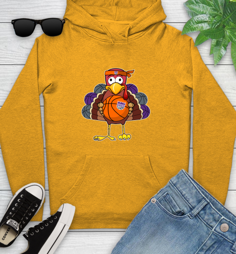 Sacramento Kings Turkey thanksgiving day Youth Hoodie 3