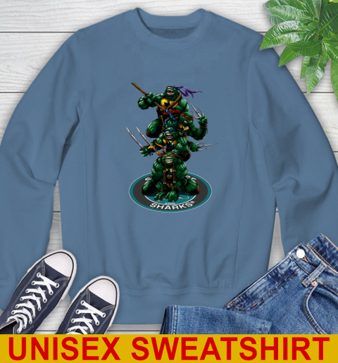 NHL Hockey San Jose Sharks Teenage Mutant Ninja Turtles Shirt Sweatshirt 8