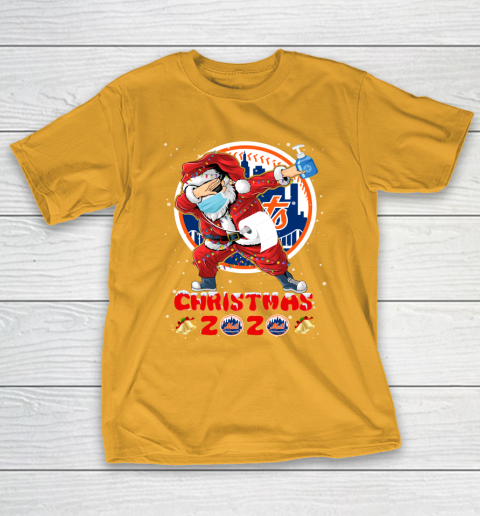 New York Mets Funny Santa Claus Dabbing Christmas 2020 MLB T-Shirt 2