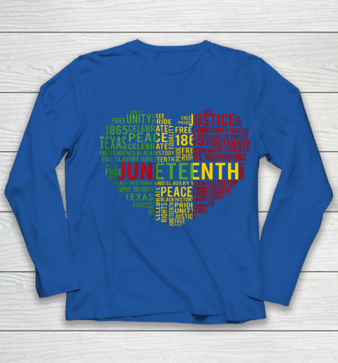 Juneteenth Heart Black History Afro American African Freedom Youth Long Sleeve 7
