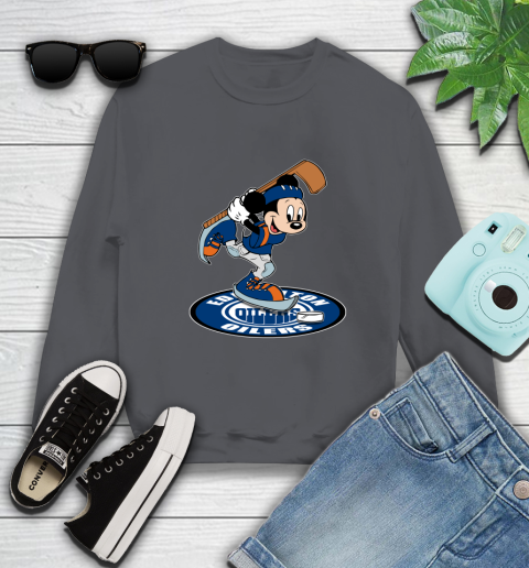 NHL Hockey Edmonton Oilers Cheerful Mickey Disney Shirt Sweatshirt 6