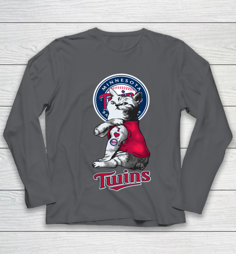 MLB Baseball My Cat Loves Minnesota Twins Youth Long Sleeve 6