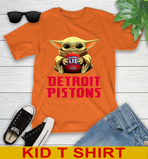 NBA Basketball Detroit Pistons Star Wars Baby Yoda Shirt 107