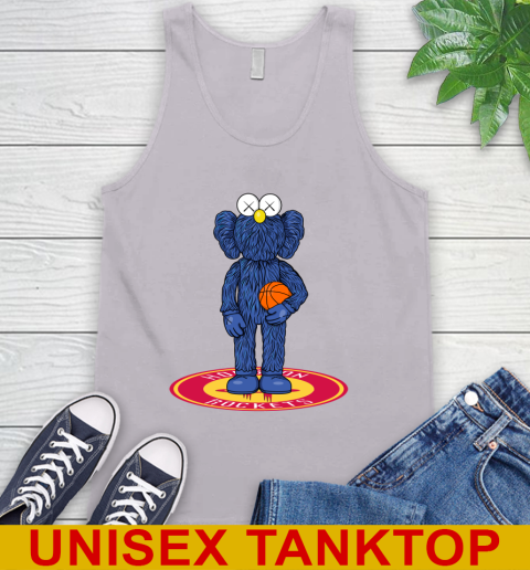 NBA Basketball Houston Rockets Kaws Bff Blue Figure Shirt Tank Top 4