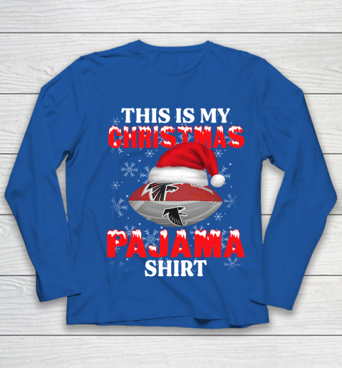 Atlanta Falcons This Is My Christmas Pajama Shirt NFL Youth Long Sleeve 7