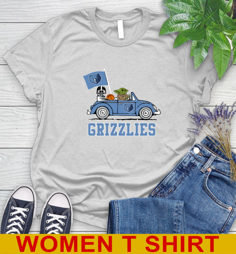 NBA Basketball Memphis Grizzlies Darth Vader Baby Yoda Driving Star Wars Shirt Women's T-Shirt