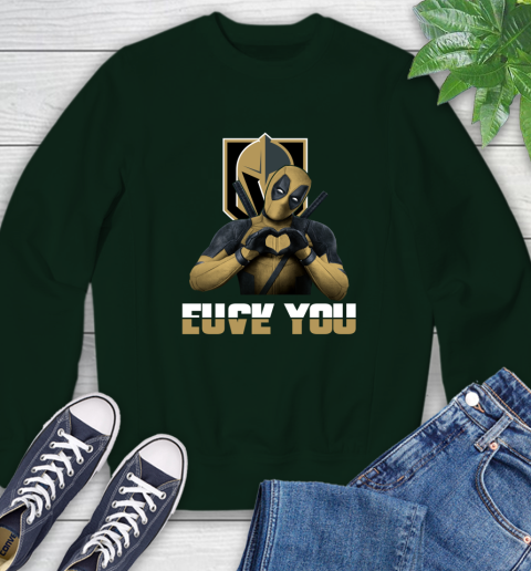 NHL Vegas Golden Knights Deadpool Love You Fuck You Hockey Sports Sweatshirt 12