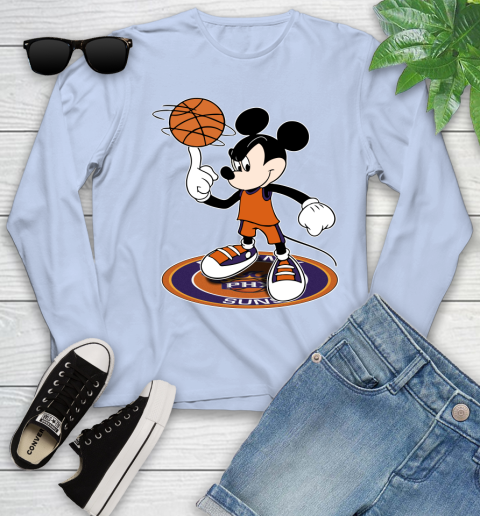 NBA Basketball Phoenix Suns Cheerful Mickey Disney Shirt Youth Long Sleeve 9