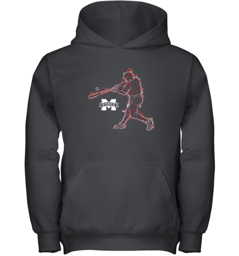 Mississippi State Bulldogs Baseball Player On Fire Youth Hoodie