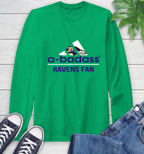 Baltimore Ravens NFL Football A Badass Adidas Adoring Fan Sports Long Sleeve T-Shirt 8