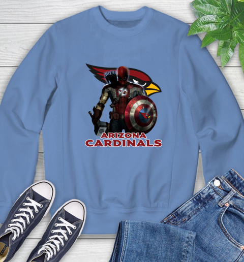NFL Captain America Thor Spider Man Hawkeye Avengers Endgame Football Arizona Cardinals Sweatshirt 11