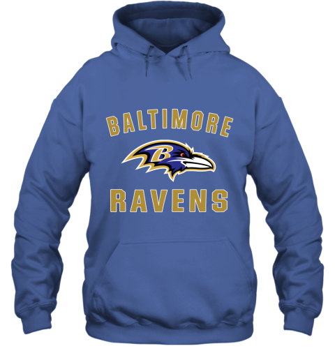 Men_s Baltimore Ravens NFL Pro Line by Fanatics Branded Gray Victory Arch T Shirt Hoodie