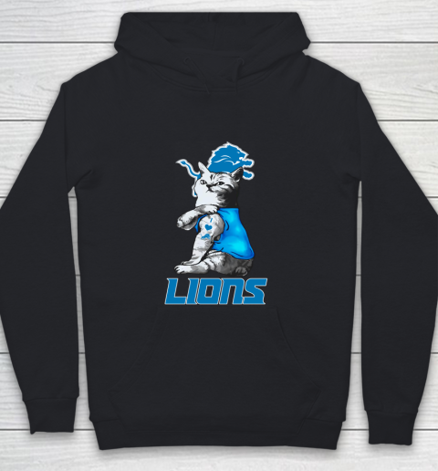 NFL Football My Cat Loves Detroit Lions Youth Hoodie