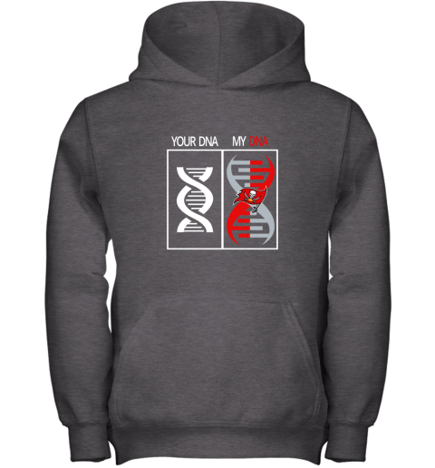 jipz my dna is the tampa bay buccaneers football nfl youth hoodie 43 front dark heather