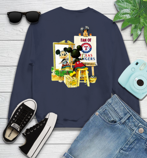 MLB Baseball Texas Rangers Mickey Drawing Shirt 26