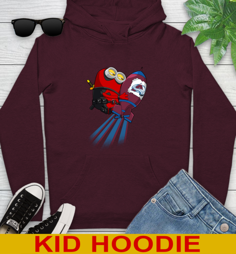 NHL Hockey Colorado Avalanche Deadpool Minion Marvel Shirt Youth Hoodie 7