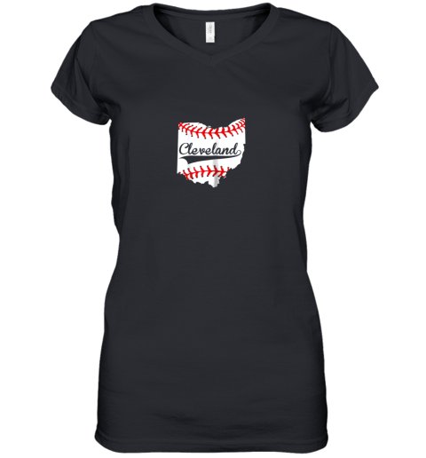 Cleveland Ohio 216 Baseball Women's V-Neck T-Shirt