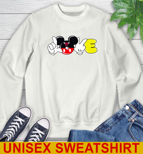 Chicago Bulls NBA Basketball Love Mickey Disney Sports Sweatshirt