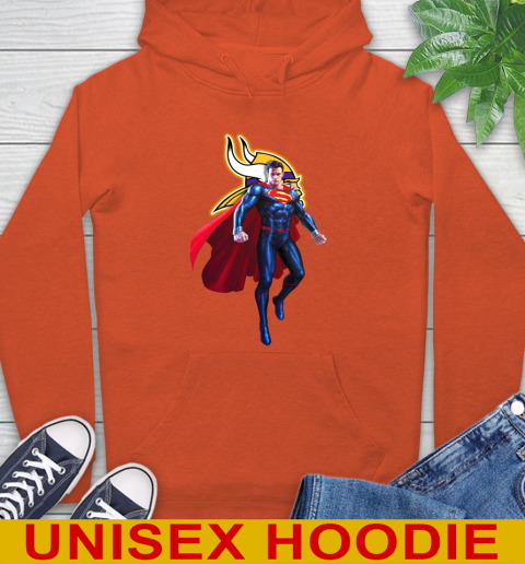 NFL Superman DC Sports Football Minnesota Vikings Hoodie 5