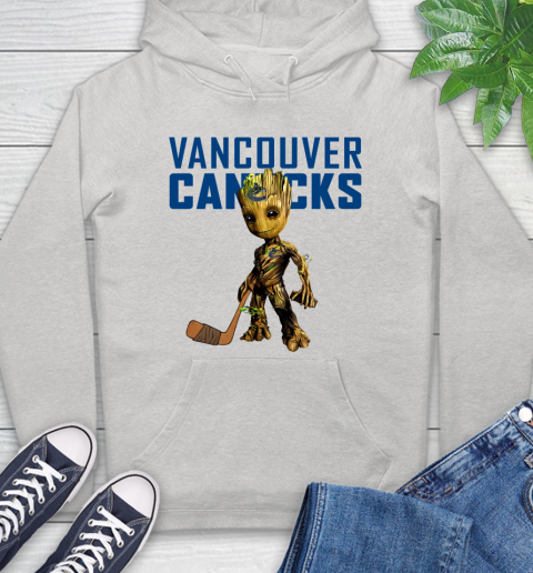 Vancouver Canucks NHL Hockey Groot Marvel Guardians Of The Galaxy Hoodie