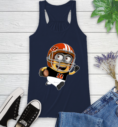NFL Cincinnati Bengals Minions Disney Football Sports Racerback Tank 12