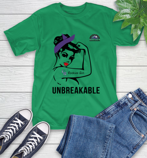 MLB Colorado Rockies Girl Unbreakable Baseball Sports T-Shirt 5