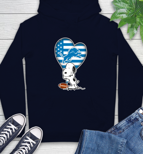 Detroit Lions NFL Football The Peanuts Movie Adorable Snoopy Hoodie 4