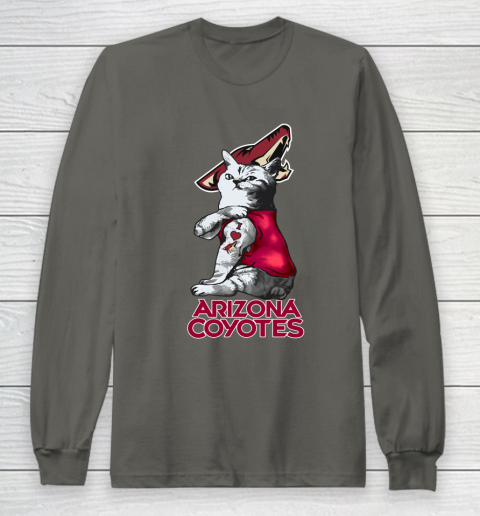 NHL My Cat Loves Arizona Coyotes Hockey Long Sleeve T-Shirt 6 NHL My Cat Loves Arizona Coyotes Hockey Long Sleeve T-Shirt - Image 6