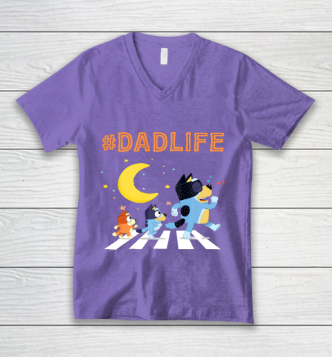 Bluey Dad Family Lover In My Life V-Neck T-Shirt 8