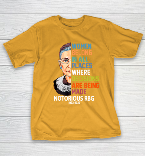 Notorious RBG 1933  2020 Women Belong In All Places Ruth Bader Ginsburg T-Shirt 2
