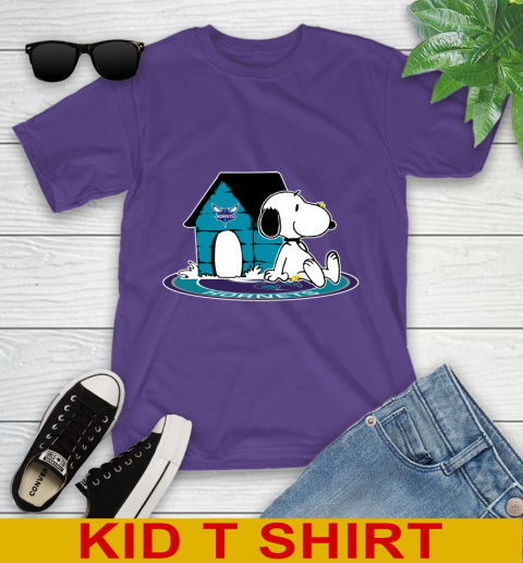 NBA Basketball Charlotte Hornets Snoopy The Peanuts Movie Shirt Youth T-Shirt 4