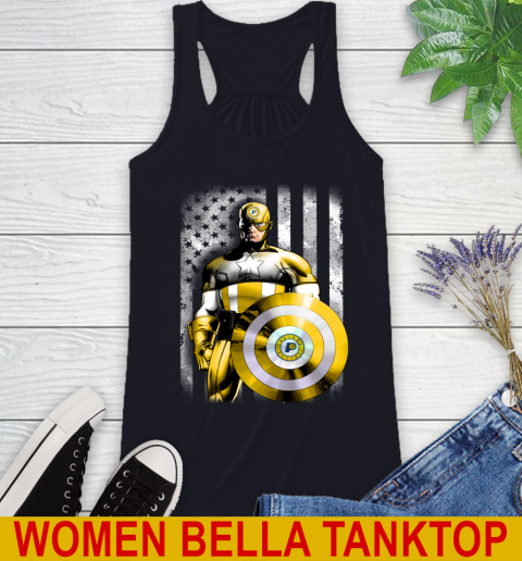 Indiana Pacers NBA Basketball Captain America Marvel Avengers American Flag Shirt Racerback Tank 8