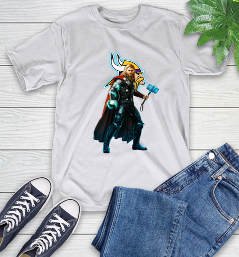 NFL Thor Avengers Endgame Football Minnesota Vikings T-Shirt 12