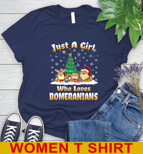 Christmas Just a girl who love pomeranians dog pet lover 96