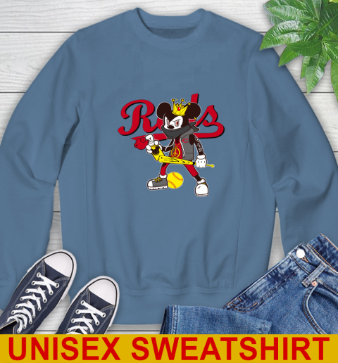 Cincinnati Reds MLB Baseball Mickey Peace Sign Sports Sweatshirt 8