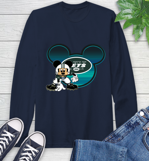 NFL New York Jets Mickey Mouse Disney Football T Shirt Long Sleeve T-Shirt 4