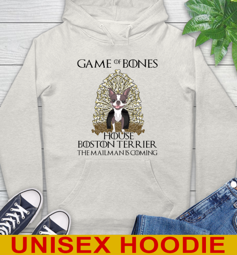 Game of bones house boston terrier dog the mailman is coming tshirt 23