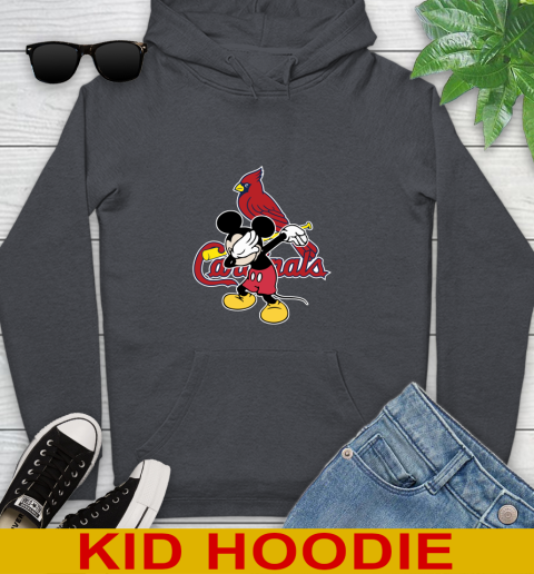 St.Louis Cardinals MLB Baseball Dabbing Mickey Disney Sports Youth Hoodie 9