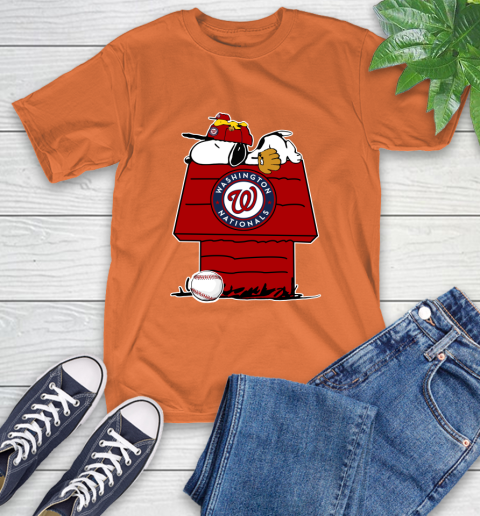 MLB Washington Nationals Snoopy Woodstock The Peanuts Movie Baseball T Shirt_000 T-Shirt 5