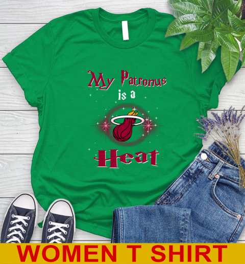 NBA Basketball Harry Potter My Patronus Is A Miami Heat Women's T-Shirt 7