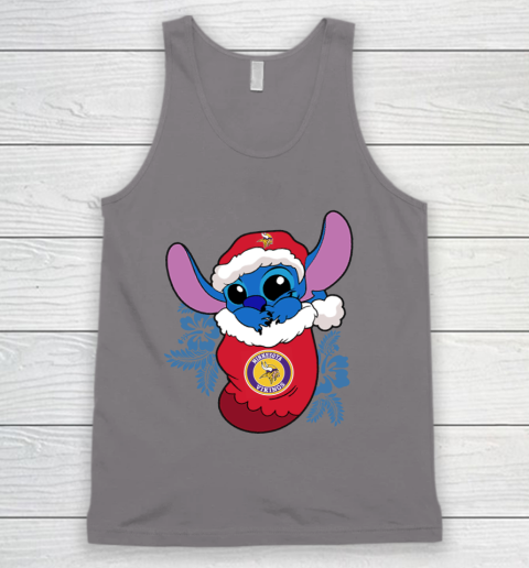 Minnesota Vikings Christmas Stitch In The Sock Funny Disney NFL Tank Top 7