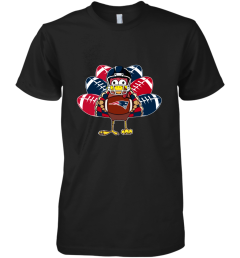 New England Patriots Turkey Football Thanksgiving Premium Men's T-Shirt