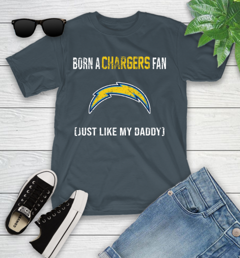 NFL Los Angeles Chargers Football Loyal Fan Just Like My Daddy Shirt Youth T-Shirt 9