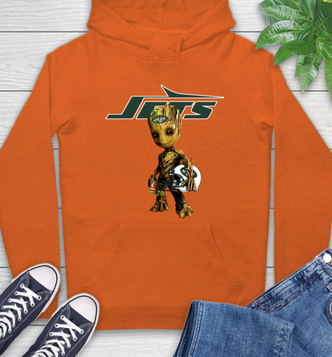 New York Jets NFL Football Groot Marvel Guardians Of The Galaxy Hoodie 5