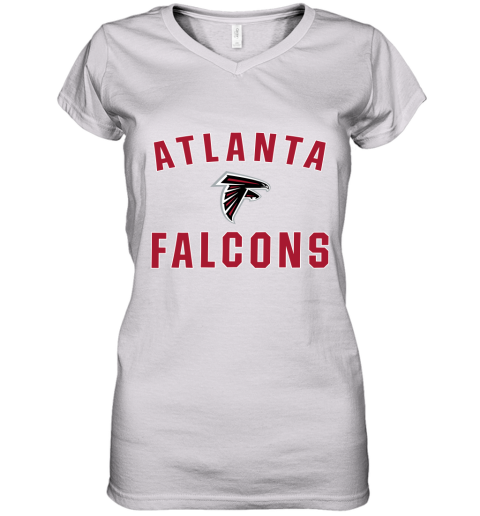 Atlanta Falcons NFL Pro Line by Fanatics Branded Gray Victory Women's V-Neck T-Shirt
