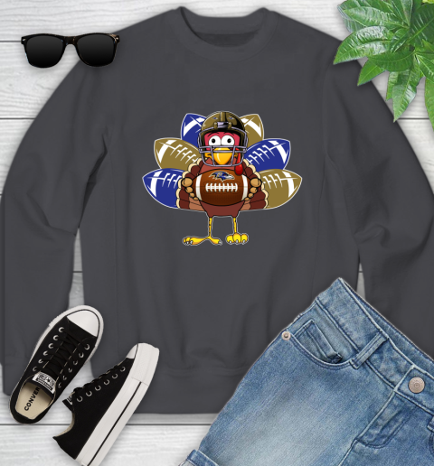 Baltimore Ravens Turkey Thanksgiving Day Youth Sweatshirt 6