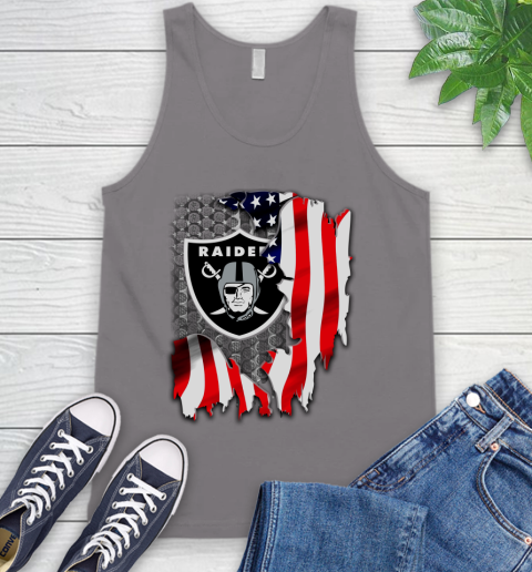 Oakland Raiders NFL Football American Flag Tank Top 6